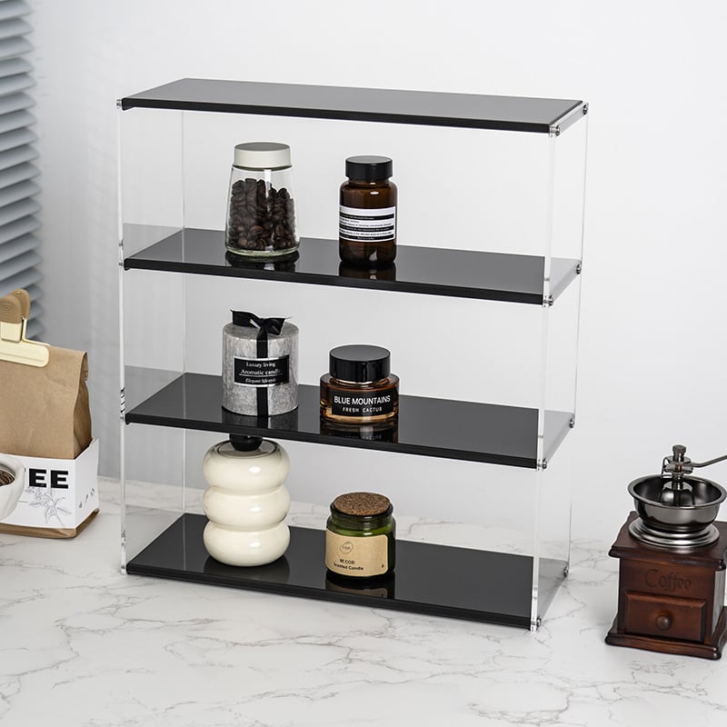 Дисплей рафт за чаши от акрил и неръждаема стомана за настолен плот – Xintao, модел Acrylic Stainless Steel Display Rack, Материал: неръждаема стомана, Подходящо: дневна/спалня/настолен плот, Сглобяем.