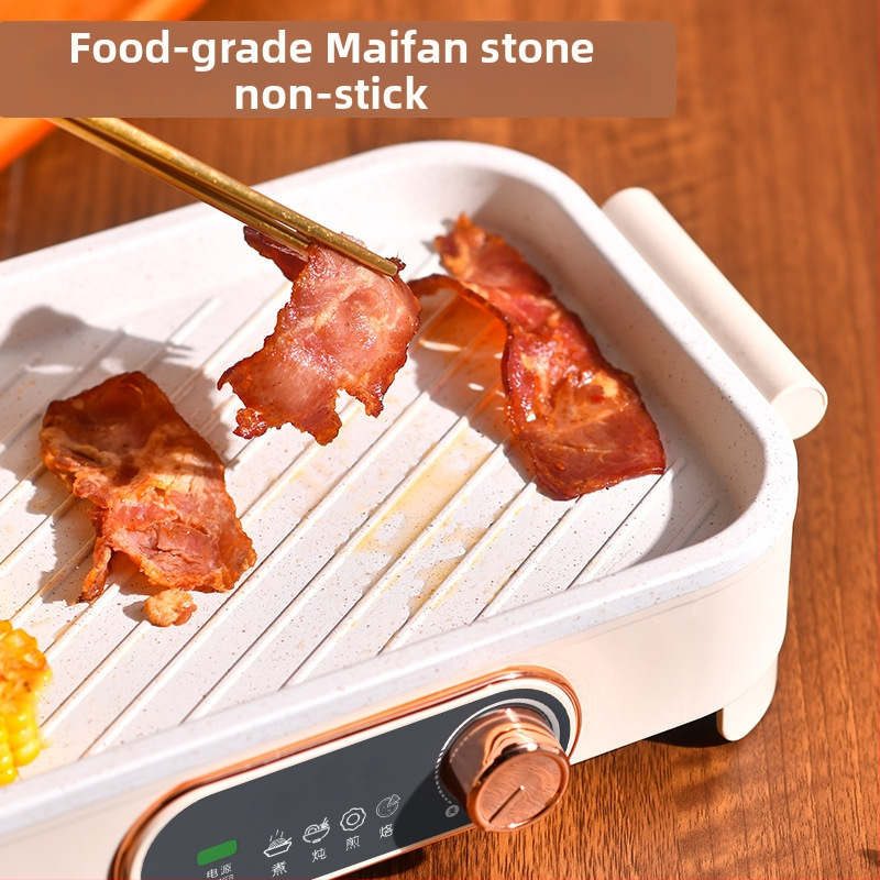 3-в-1 машина за закуска: електрически тиган за омлет и колбаси, 220 V, отопление с нагревателна тръба, за 2–3 порции