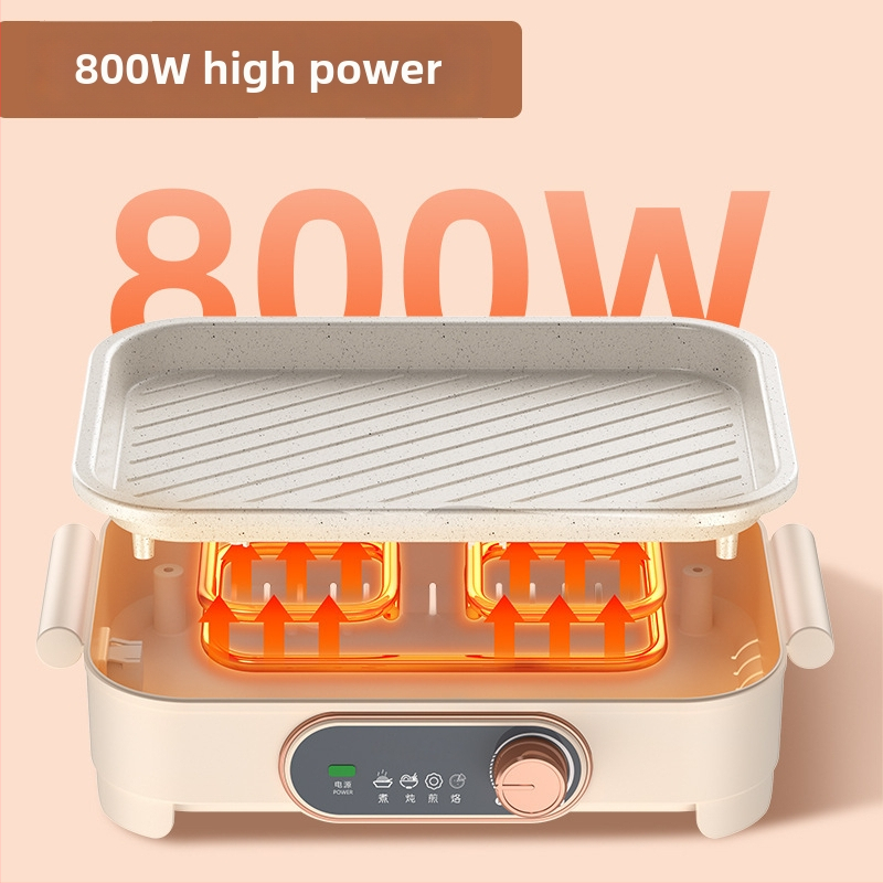 3-в-1 машина за закуска: електрически тиган за омлет и колбаси, 220 V, отопление с нагревателна тръба, за 2–3 порции
