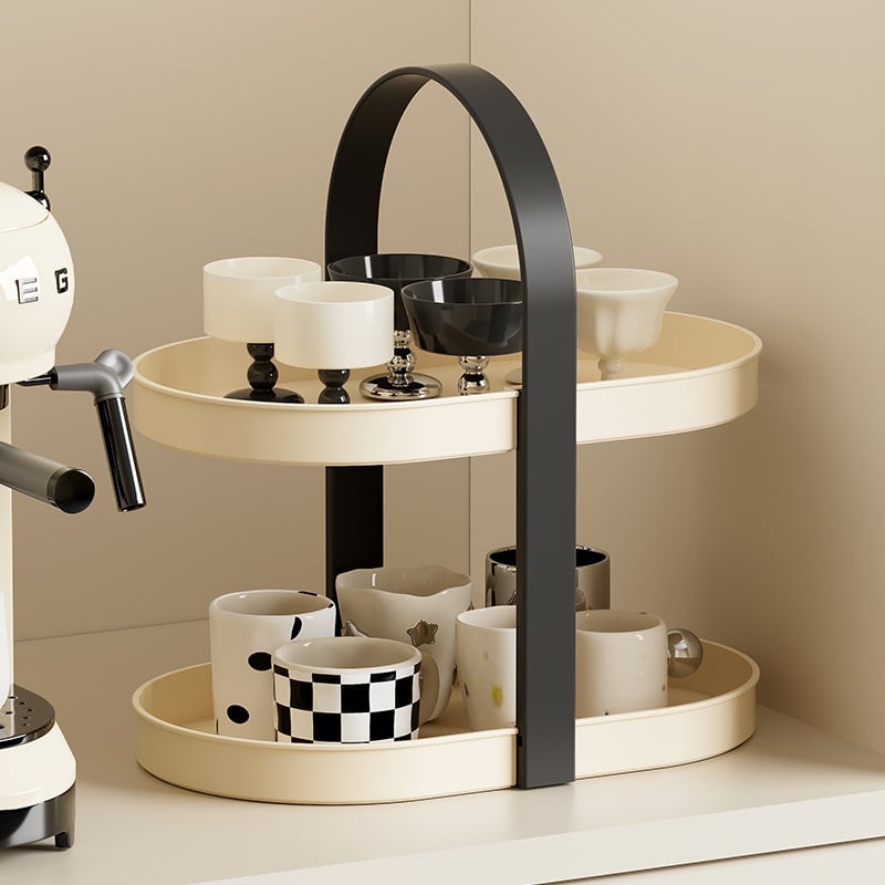 Πλαστική βάση για κούπες, πολυεπίπεδη αποθήκευση, μοντέρνο μινιμαλιστικό σχέδιο, βάρος 650 g