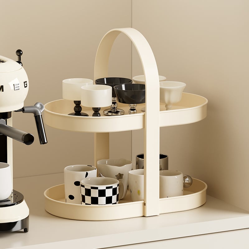 Πλαστική βάση για κούπες, πολυεπίπεδη αποθήκευση, μοντέρνο μινιμαλιστικό σχέδιο, βάρος 650 g