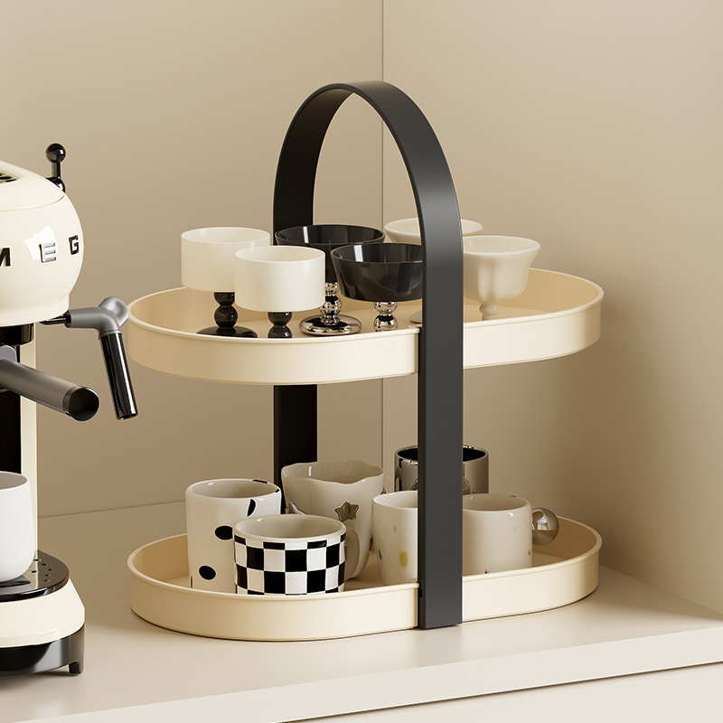 Πλαστική βάση για κούπες, πολυεπίπεδη αποθήκευση, μοντέρνο μινιμαλιστικό σχέδιο, βάρος 650 g