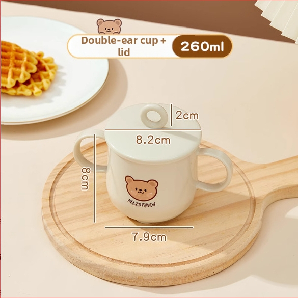 Dječji set posuđa od nehrđajućeg čelika – zdjela s dvostrukim držajem, otporna na pad, protiv opeklina, kvaliteta hrane, crtani stil, za djecu od 12 mjeseci i više