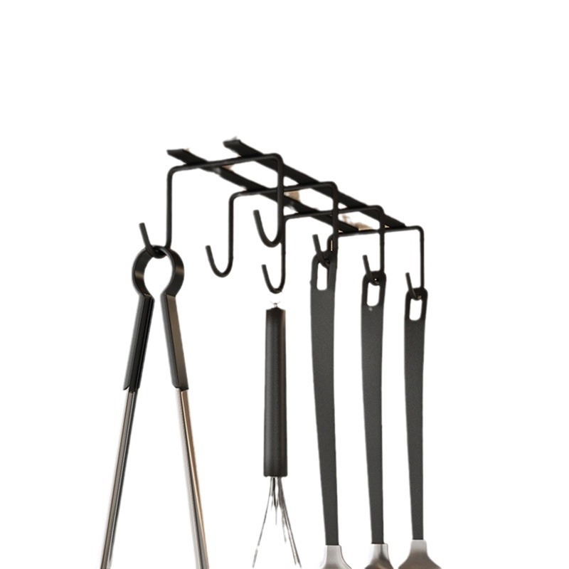 Ραφιέρα για κούπες από σίδηρο με σύρμα, κρεμαστή στον τοίχο, χωρίς οπές, μοντέρνο μίνιμαλιστικό στυλ