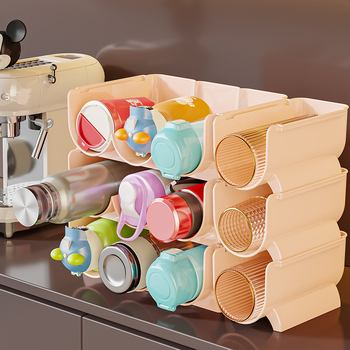 Ράφι οργάνωσης φλυτζανιών — διαφανές, στοιβαζόμενο, μοντέρνος πλαστικός οργανωτής (2024)