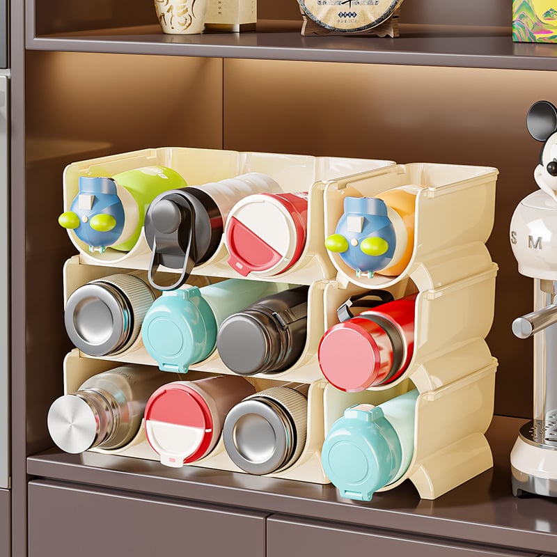 Ράφι οργάνωσης φλυτζανιών — διαφανές, στοιβαζόμενο, μοντέρνος πλαστικός οργανωτής (2024)