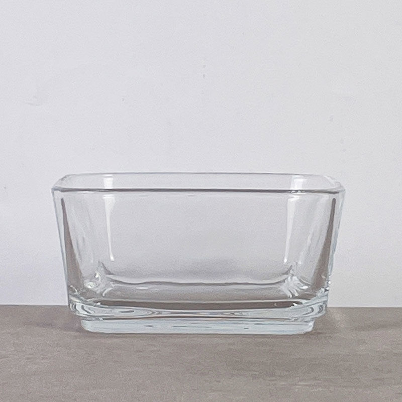 Γυάλινο τετράγωνο πιάτο σερβιρίσματος με δίσκο και διαμερίσματα, κατάλληλο για φούρνο μικροκυμάτων, στυλ ελαφριάς πολυτέλειας ρετρό