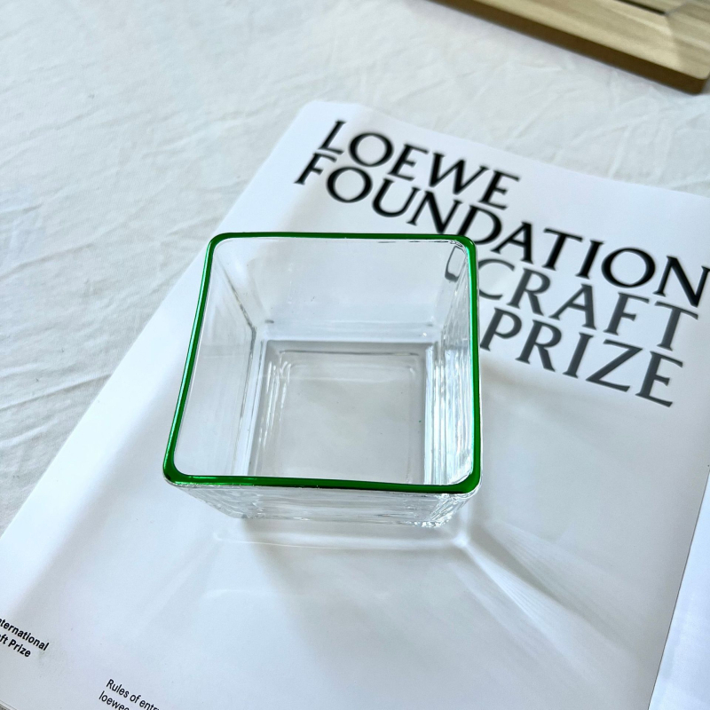 Γυάλινο τετράγωνο πιάτο σερβιρίσματος με δίσκο και διαμερίσματα, κατάλληλο για φούρνο μικροκυμάτων, στυλ ελαφριάς πολυτέλειας ρετρό