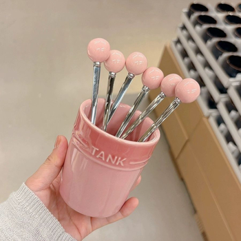 Σετ πιρούνες φρούτων κεραμικά με βάση και βάζο αποθήκευσης, μοντέρνο-απλό στυλ, LUPALUPA, δυνατότητα προσαρμογής επεξεργασίας, λογότυπο εκτυπωμένο.