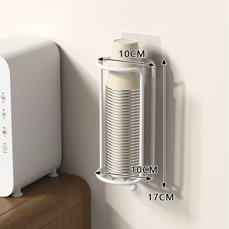 Suport de pahare montat pe perete, dublu etajat, din fier în stil art, rezistent la temperaturi înalte, montaj fără găuri