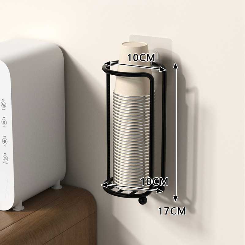 Suport de pahare montat pe perete, dublu etajat, din fier în stil art, rezistent la temperaturi înalte, montaj fără găuri