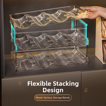 Asztali pohártartó, műanyag, 2 kg, konfigurációk: 3 vagy 4 rekesz, modern egyszerű stílus