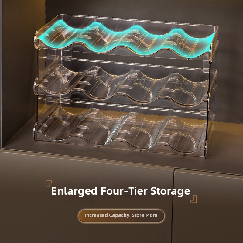 Asztali pohártartó, műanyag, 2 kg, konfigurációk: 3 vagy 4 rekesz, modern egyszerű stílus