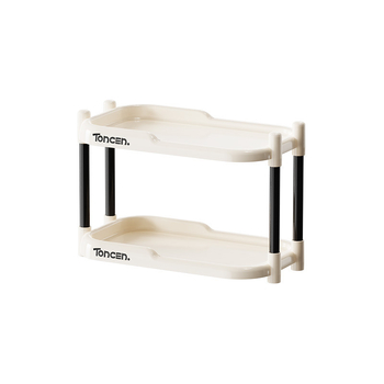 Настолен органайзер за чаши и канцеларски материали, конструкция с два и три етажа, ABS+PVC, модел 1002, модерен минималистичен стил.