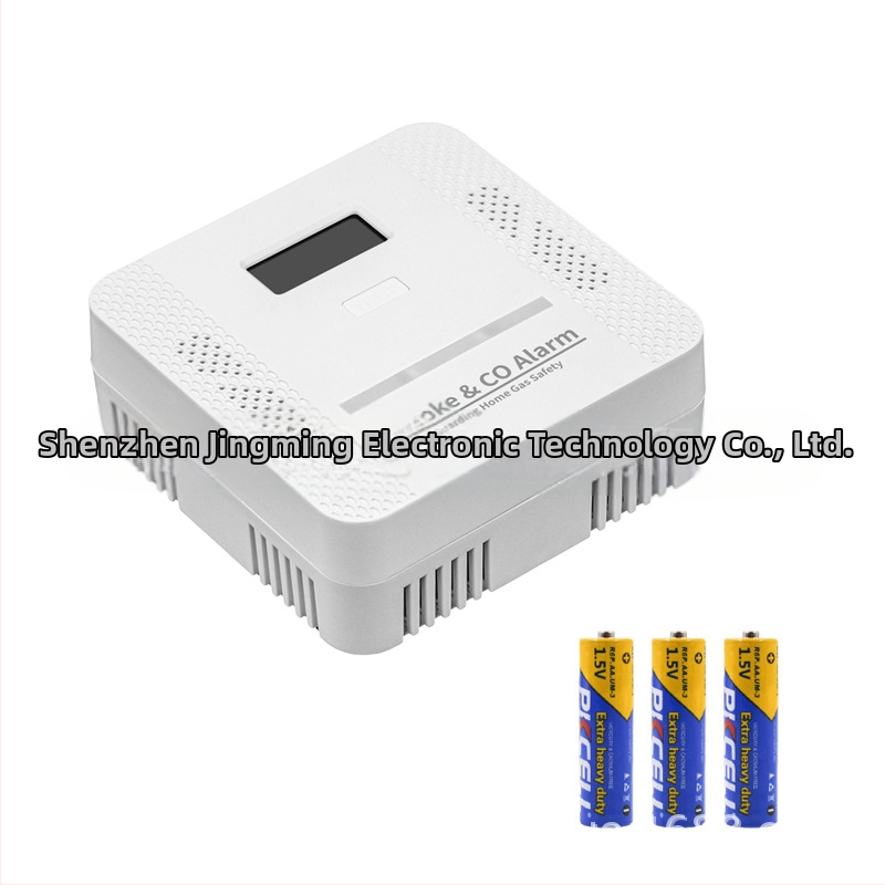 2-v-1 CO a detektor dymu, bezdrôtový, 360° detekcia, montáž na strop, model XY-S510COM