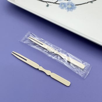 Heni Furculițe de fructe din bambus — lustruire mecanică, calitate de primă clasă