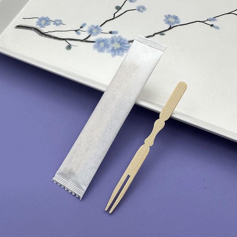 Heni Furculițe de fructe din bambus — lustruire mecanică, calitate de primă clasă