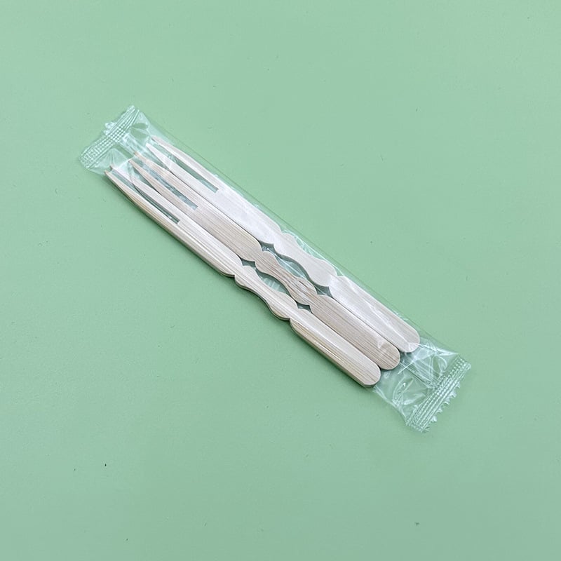 Heni Furculițe de fructe din bambus — lustruire mecanică, calitate de primă clasă