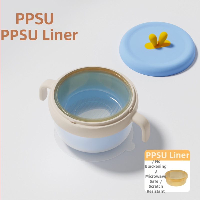 Dječja zdjela od 316 Nerđajućeg čelika, izolirana vodom, s usisnom protiv pada PPSU