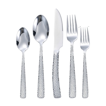 Set western pribora od nehrđajućeg čelika 430 (nož, vilica, žlica) – ručna izrada, ogledni polir, moderan minimalistički stil