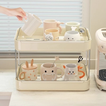 Asztali pohártartó – műanyag, minimalist stílus, tároló kávéhoz és teához