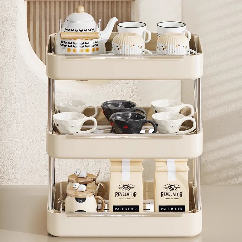 Asztali pohártartó – műanyag, minimalist stílus, tároló kávéhoz és teához