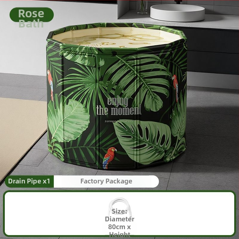 Felnőtt tarpaulin fürdővödör, telepítés nélkül, nem összecsukható, otthoni használatra, teljes test fürdéséhez