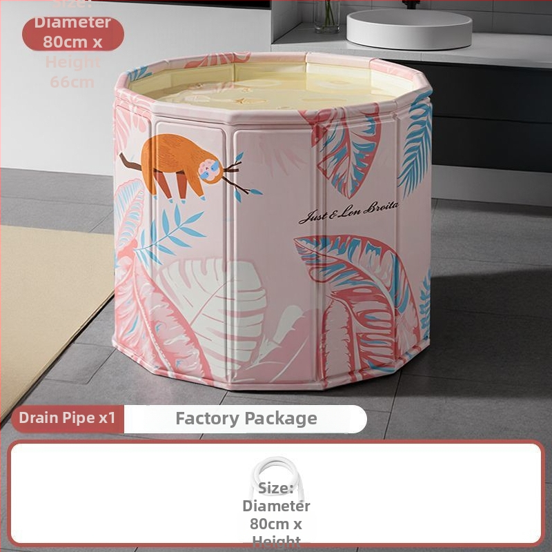 Felnőtt tarpaulin fürdővödör, telepítés nélkül, nem összecsukható, otthoni használatra, teljes test fürdéséhez