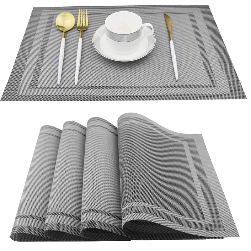 Trpezarijski podmetač (vodonepropusan, zaštita od opeklina, PVC, kvadratni oblik, moderan stil)