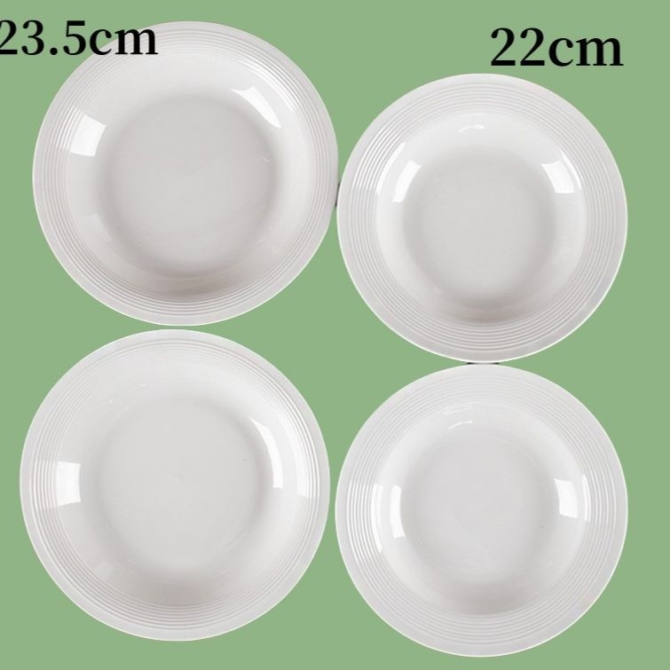 Csontporcelánból készült vacsora tányérkészlet, csíkos mintázat, kínai stílus, egyszerű stílus