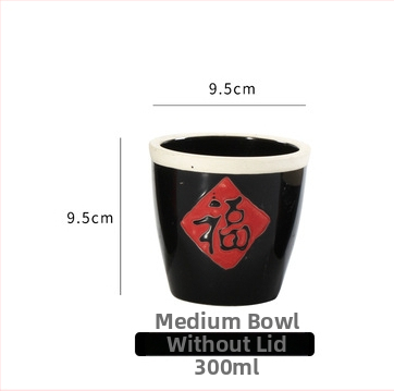 Kerámia tál áldás motívummal, fedővel — gőzölő tál szószok és levesek számára