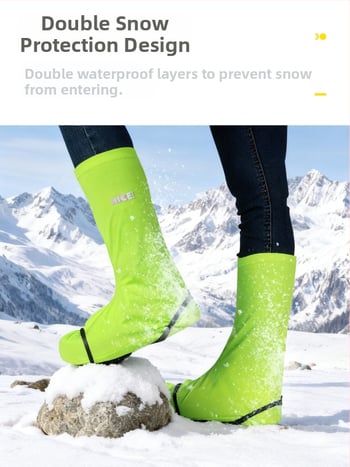 Текстилни обувни протектори с антихлъзгаща подметка за сняг, за мъже, жени и деца, подходящи за сняг и каране на ски