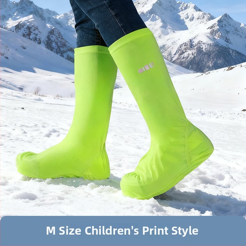 Текстилни обувни протектори с антихлъзгаща подметка за сняг, за мъже, жени и деца, подходящи за сняг и каране на ски