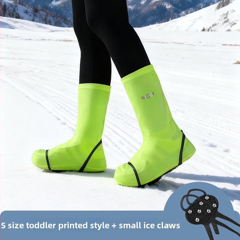 Текстилни обувни протектори с антихлъзгаща подметка за сняг, за мъже, жени и деца, подходящи за сняг и каране на ски