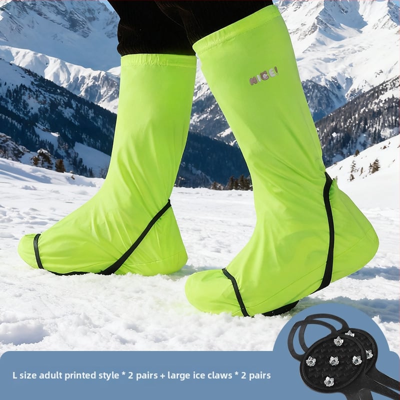 Текстилни обувни протектори с антихлъзгаща подметка за сняг, за мъже, жени и деца, подходящи за сняг и каране на ски