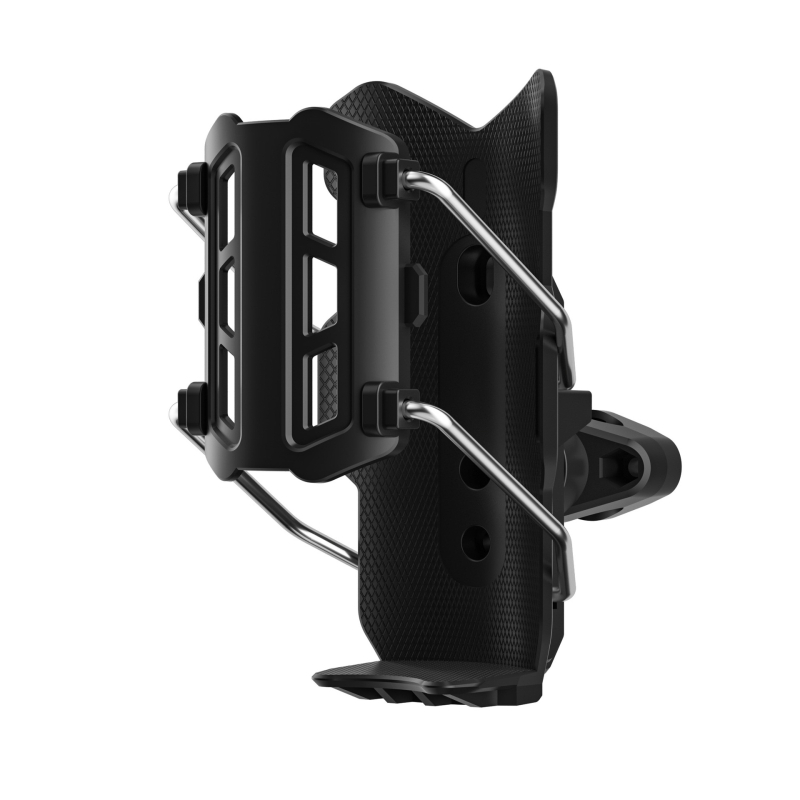 Държач за бутилка вода за електрически мотоциклет, пластмаса + сплав, адаптивен безпробивен монтаж, въртящ се, защитна рейка