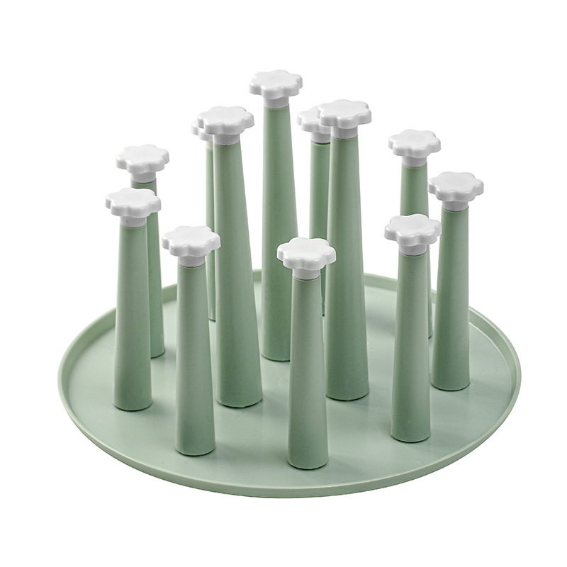 Dench suport pentru cești de ceai – din plastic, drenaj invers, protecție împotriva prafului, design modern minimalist, greutate 120 g
