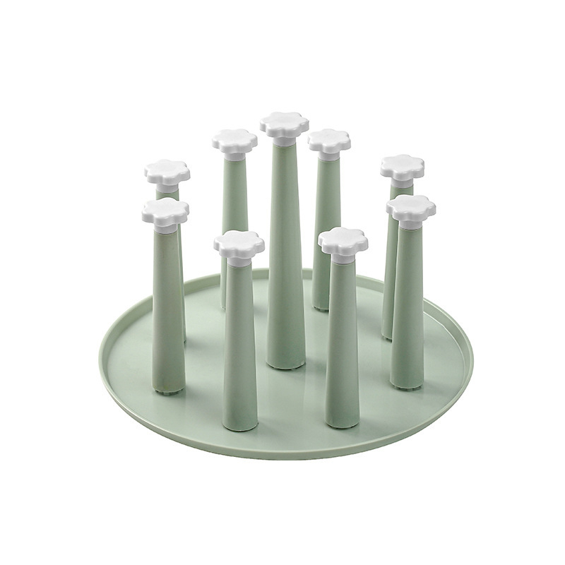Dench suport pentru cești de ceai – din plastic, drenaj invers, protecție împotriva prafului, design modern minimalist, greutate 120 g