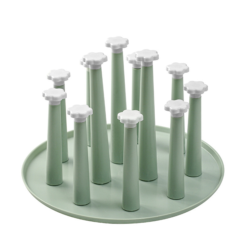 Dench suport pentru cești de ceai – din plastic, drenaj invers, protecție împotriva prafului, design modern minimalist, greutate 120 g