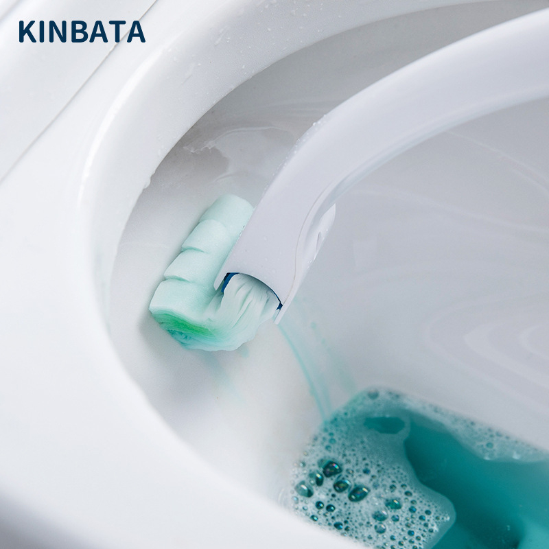 Jednokratni set četke za WC s dugom držalom i zamjenjivom glavom • Plastika • Pakiranje 50 • Kinbata