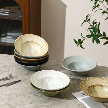 Porcelanska zdjela u japanskom stilu, okrugla, pogodna za mikrovalnu pećnicu.