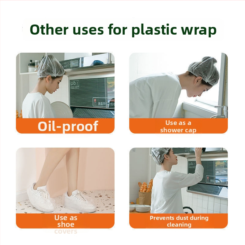 Jednorazový kryt fólie na uchovanie potravín - domáce použitie, PE, -60°C–140°C, 12+ kusov