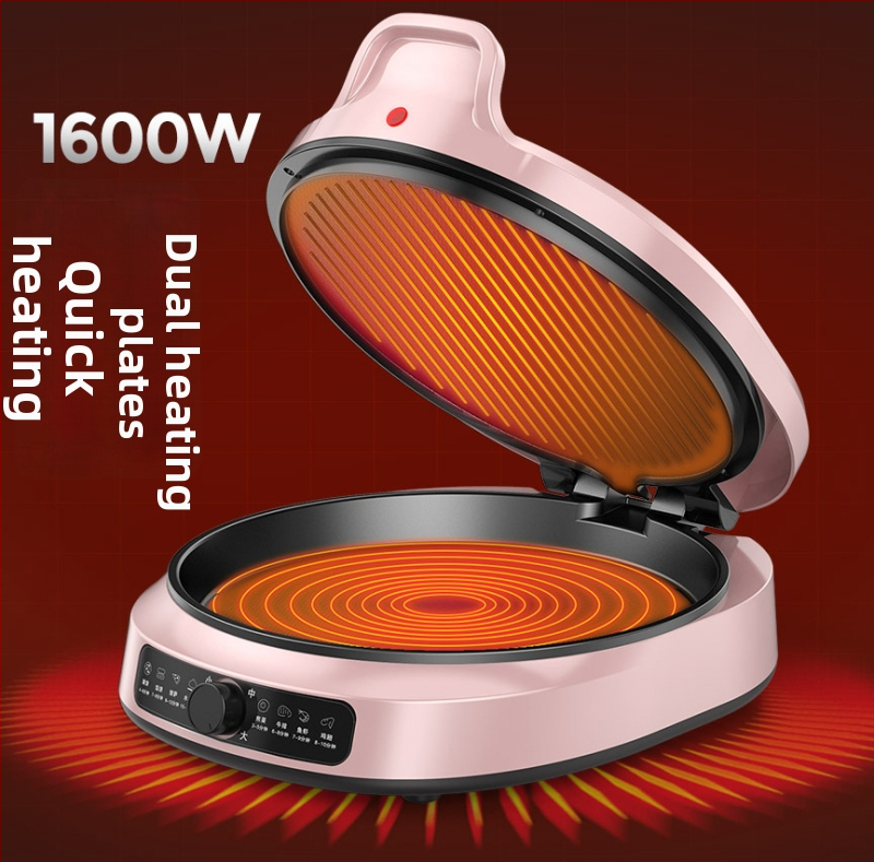 Električna palačinka tiganj s dvostrukim grijanjem, model DK-DBD01, snaga 1600W, napon 220V, upravljanje gumbima