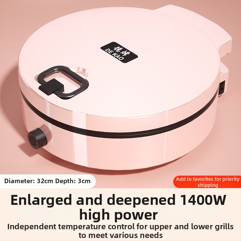Električna palačinka tiganj s dvostrukim grijanjem, model DK-DBD01, snaga 1600W, napon 220V, upravljanje gumbima