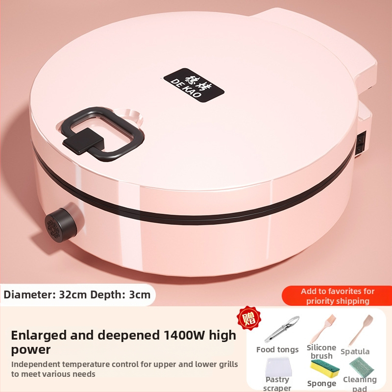 Električna palačinka tiganj s dvostrukim grijanjem, model DK-DBD01, snaga 1600W, napon 220V, upravljanje gumbima
