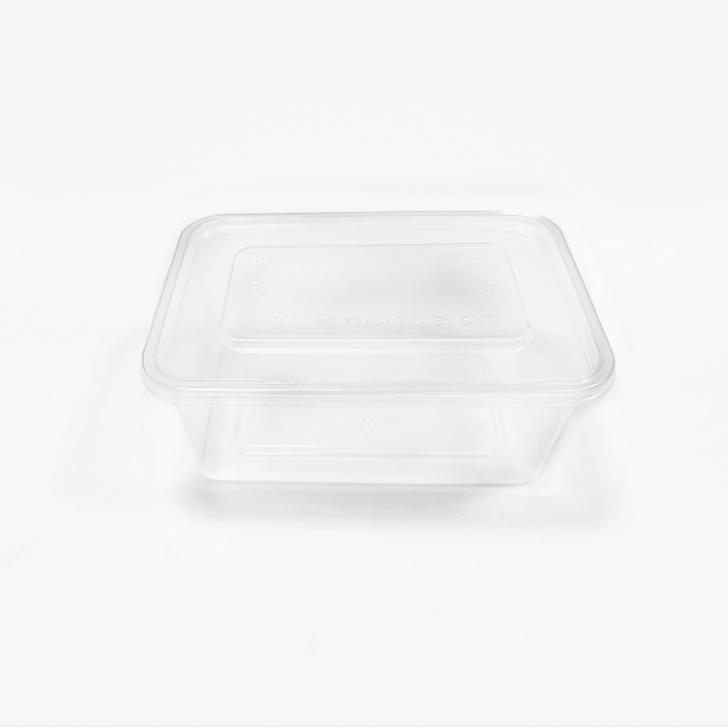 Cutie de prânz de unică folosință, cu capac, compatibilă cu microunde, rotundă sau dreptunghiulară, PP material, set de 500 bucăți, marcă Yinghao