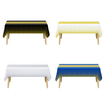 Jednokratni PEVA stolnjak, pravokutnog oblika, uzorak s točkicama, mogućnost ispisa logotipa