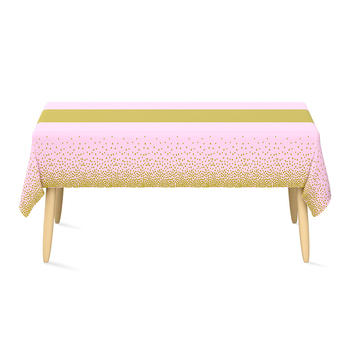 Jednokratni PEVA stolnjak, pravokutnog oblika, uzorak s točkicama, mogućnost ispisa logotipa