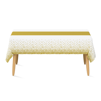 Jednokratni PEVA stolnjak, pravokutnog oblika, uzorak s točkicama, mogućnost ispisa logotipa