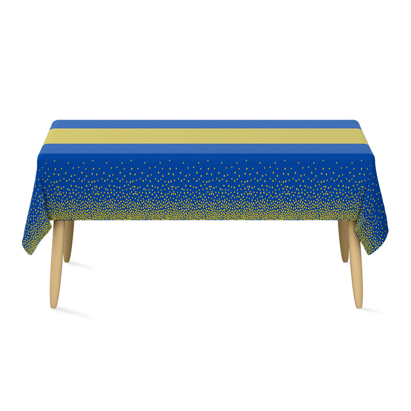 Jednokratni PEVA stolnjak, pravokutnog oblika, uzorak s točkicama, mogućnost ispisa logotipa